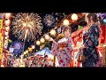 ambient sounds of japanese summer festivals and fireworks 【asmr】 3 hours