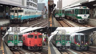 ディーゼル王国、徳島駅の平日の朝に行きかう列車たち　19.8.23