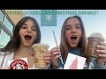 TRYING STARBUCKS HOLIDAY DRINKS!!!🎄🎅