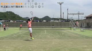 2019年 茨城国体 ソフトテニス 広島県代表候補選手選考会 男子 決勝 長江（NTT西日本） 対 村上（NTT西日本）