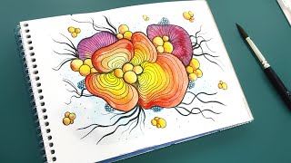 Creating Calming Art with Watercolor Zentangle \u0026 Neurographic Art Therapy