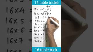 16 table trick | table trick of 16 | table of 16 | 16 ka table trick | #table #tables #short #shorts