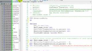 Index maintenance for SQL Server