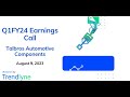 talbros automotive components earnings call for q1fy24