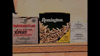 Comparing a few different kinds of 22LR Bulk Pack Ammo