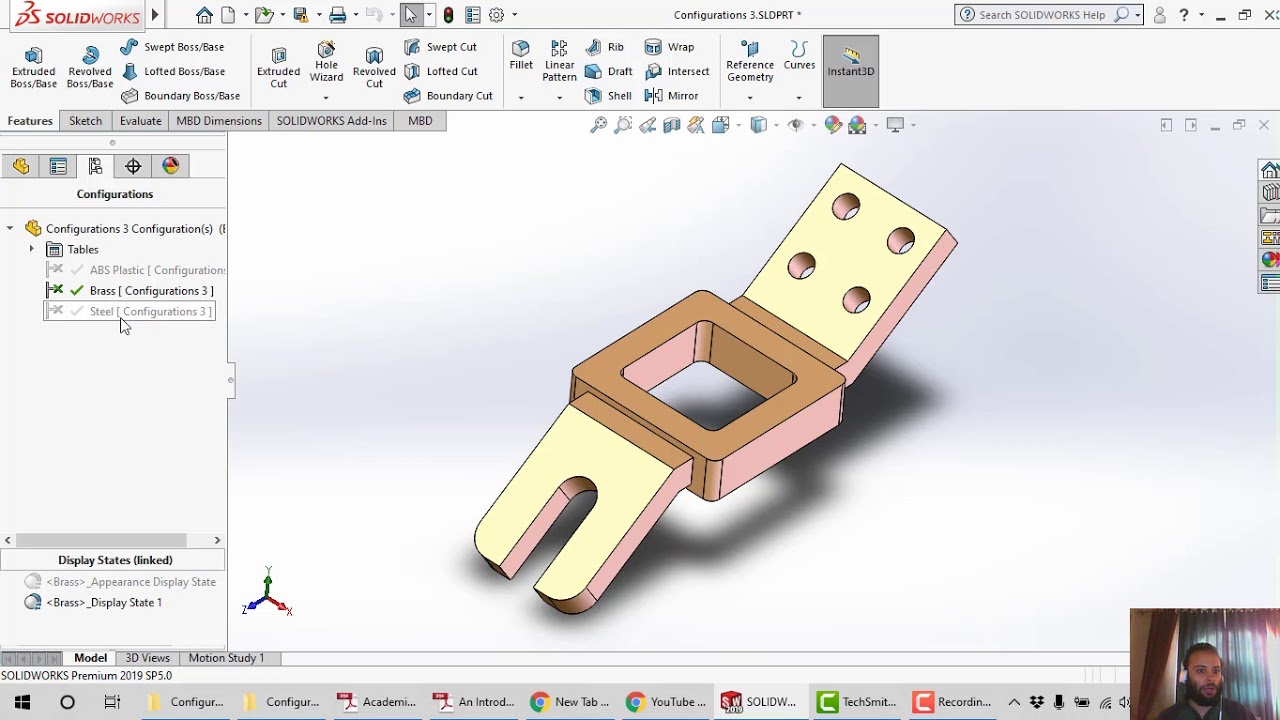 1.Solidworks Configurations شرح - YouTube