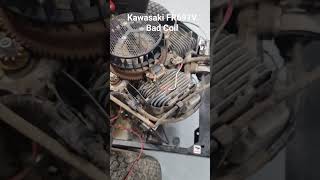 Kawasaki FR691V bad coil #kawasaki #lawnmower #smallenginemechanic #smallbusiness #electrical #diy