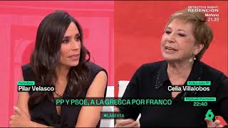 Pilar Velasco y Celia Villalobos protagonizan un acalorado enfrentamiento por el dictador Franco