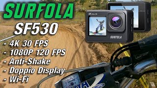 SURFOLA SF530 - Va bene per video in Moto ? - 4K, Doppio display, Wi-Fi