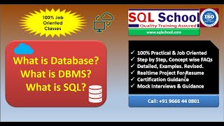 Database Fundamentals, SQL Server Introduction Class (Free Demo) | SQL School