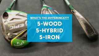 What's the difference between a 5-wood, 5-hybrid, and 5-iron??? [Golf Basics]