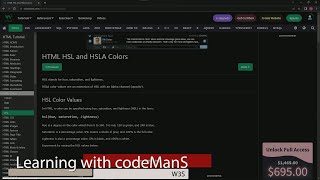 (SCRAPPED) Master HTML with W3Schools: HTML HSL and HSLA Colors