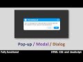 Modal using HTML, CSS, and JavaScript || Custom Pop-up || Dialog