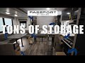 Passport 221BH -- you’ve never seen storage like this in a lightweight travel trailer