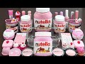 Pink NUTELLA Slime Mixing Random Into Slime! Satisfying Slime Video ASMR