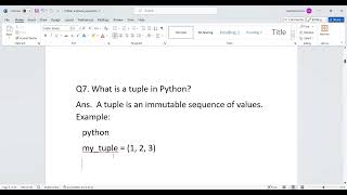 07 Python interview questions #coding #python #tuple #programming #interview #programminglanguages