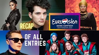 Eurovision Song Contest 2021 |  Recap Of All Entries