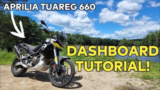 Dashboard Tutorial! Riding Modes And User Settings! | Aprilia Tuareg 660