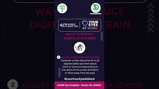 Prioritize your eyes for a brighter & productive future! #WorldSightDay #icare #LoveYourEyesAtWork