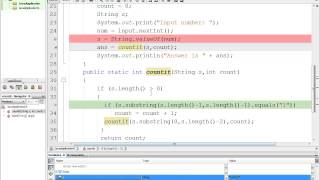 Java Programming - Recursion - Character Count Example