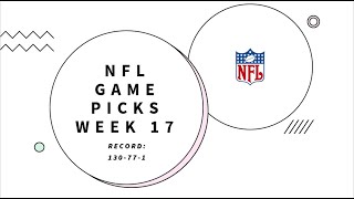 NFL WEEK 17 GAME PICKS & PROJECTED STANDINGS