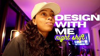 Night Shift as a Graphic Designer | Work Vlog | Design With Me
