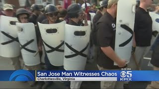 CHARLOTTESVILLE PROTEST:  San Jose man among the counter prortesters in Charlottesville and witnesse