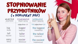 STOPNIOWANIE PRZYMIOTNIKÓW angielskich (FREE PDF)