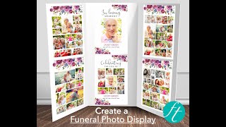Funeral Memory Board with Floral Display