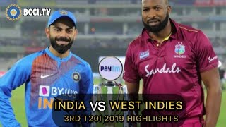 INDIA VS WEST INDIES 2019 3RD T20I: MATCH HIGHLIGHTS