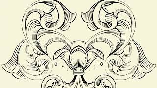 Drawing scrollwork on Procreate IPad