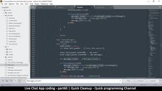 Live chat app | Part60 A quick cleanup | Javascript, AJAX, HTML, CSS, JSON, PHP, MYSQL Tutorial