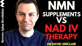 NMN Supplement VS NAD IV Therapy | Dr David Sinclair Interview Clips
