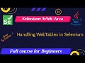 Handling Static and Dynamic WebTables in Selenium | Selenium Full Course Tutorial For Beginners