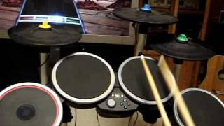 Rock Band 2 Drum Kit: Stock Pads vs. XCell Pads - Comparison Video