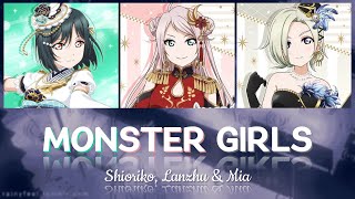 三船栞子, 鐘 嵐珠 \u0026 ミア・テイラー - MONSTER GIRLS - (Color Coded Kan/Rom/Eng) Love Live! / ラブライブ !