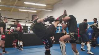 Hashmat Naziri and Danny Chen Sparring at Warrior Muay Thai