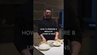 HOW TO MEAL PREP 8 MEALS IN 30 MINS #shorts