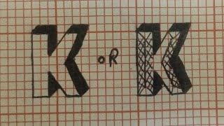 How to draw 3d Alphabet Letter ' K ' Easy Amazing 3d illusion Drawing Video