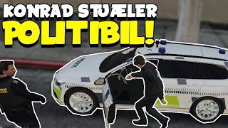 KONRAD STJÆLER POLITIBIL! 😂 | GTA 5 RP