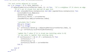 Graph Data Structure 7. A* Pathfinding VB.NET Implementation