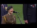 hettie adams nz national anthem anzac day afl mcg 250421