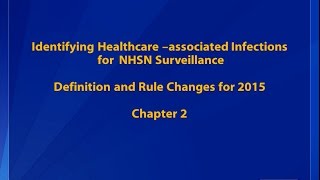 NHSN Definition and Rules Changes for 2015