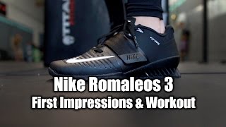 Nike Romaleos 3 Info - First Impressions \u0026 Workout!