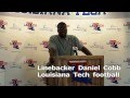 LA Tech LB Daniel Cobb at Monday presser