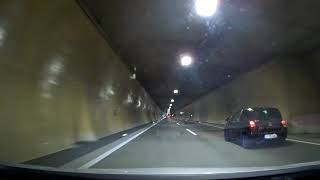 Tauerntunnel Fahrt Richtung Salzburg/Deutschland auf der A10