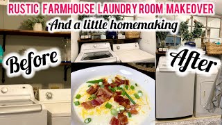 ✨Mobile Home RUSTIC FARMHOUSE LAUNDRY ROOM MAKEOVER | Updating my Double Wide FIXER UPPER