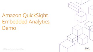 Amazon QuickSight Embedded Analytics Demo