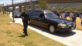 Thousands packed stadium for memorial honoring three men killed in San Diego mosque shooting