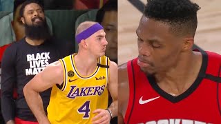 Alex Caruso Hits A Dagger 3, Westbrook Gets A Tech | Game 4 | Rockets vs Lakers